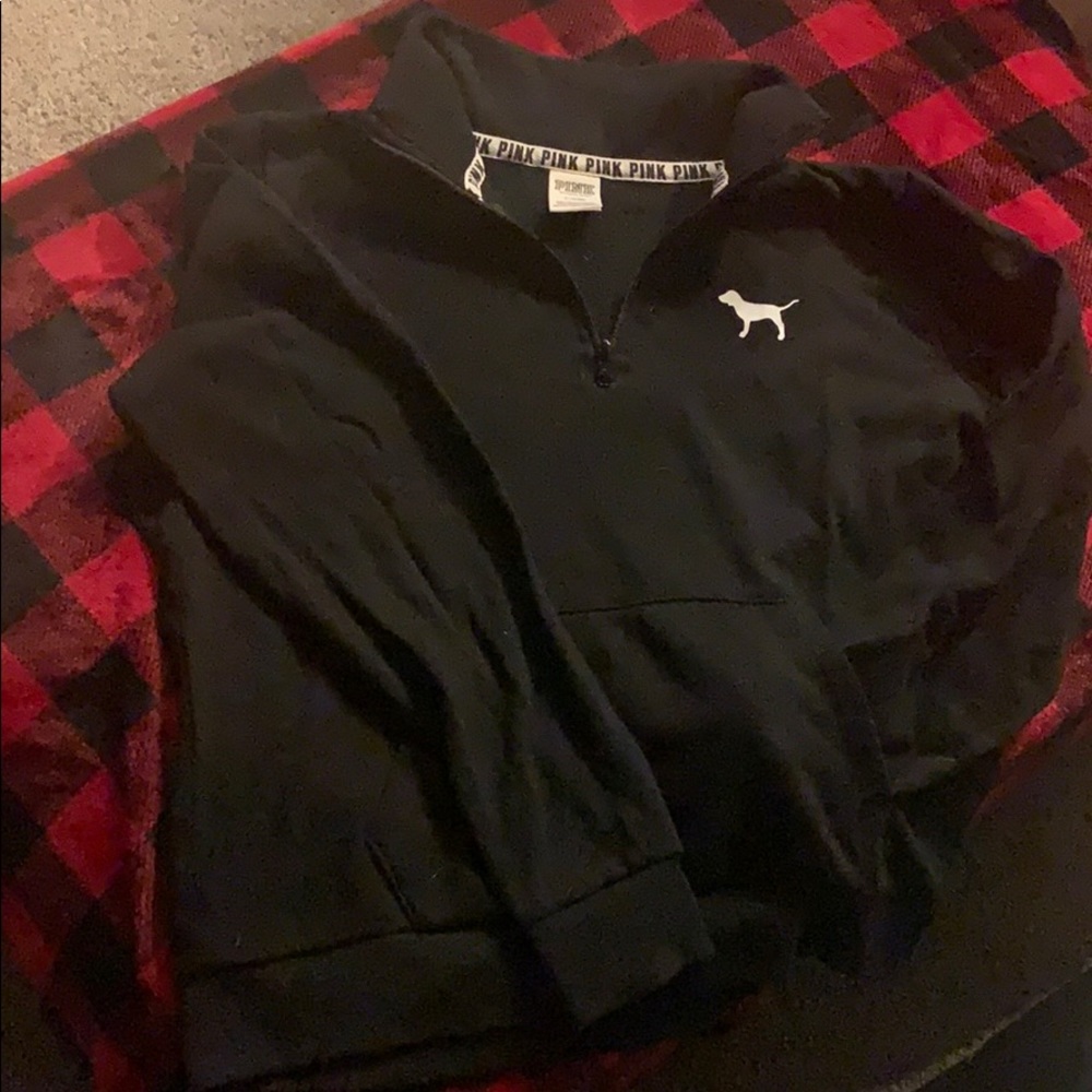 Pink quarter zip